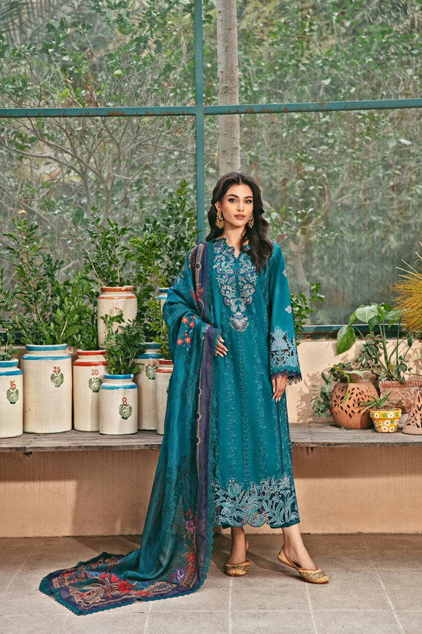 Florent | Luxury Lawn 24 | FFL-2B - Hoorain Designer Wear - Pakistani Designer Clothes for women, in United Kingdom, United states, CA and Australia