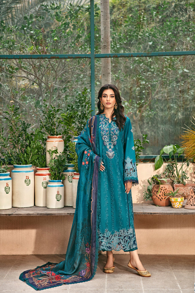 Florent | Luxury Lawn 24 | FFL-2B - Hoorain Designer Wear - Pakistani Ladies Branded Stitched Clothes in United Kingdom, United states, CA and Australia