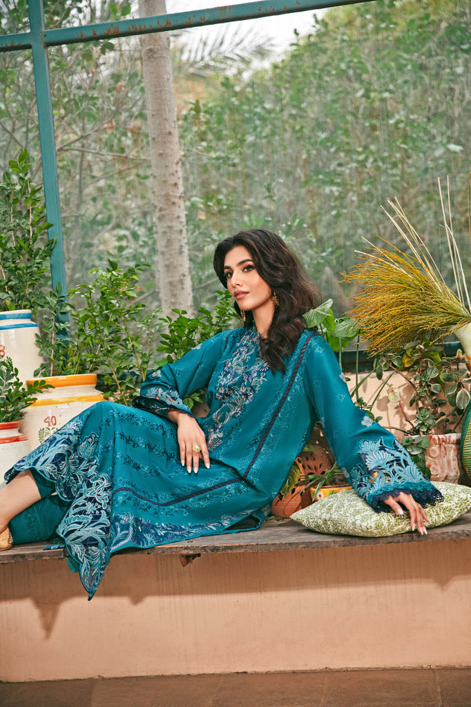 Florent | Luxury Lawn 24 | FFL-2B - Hoorain Designer Wear - Pakistani Ladies Branded Stitched Clothes in United Kingdom, United states, CA and Australia