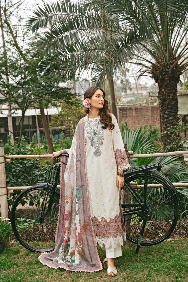 Florent | Luxury Lawn 24 | FFL-2A - Hoorain Designer Wear - Pakistani Designer Clothes for women, in United Kingdom, United states, CA and Australia