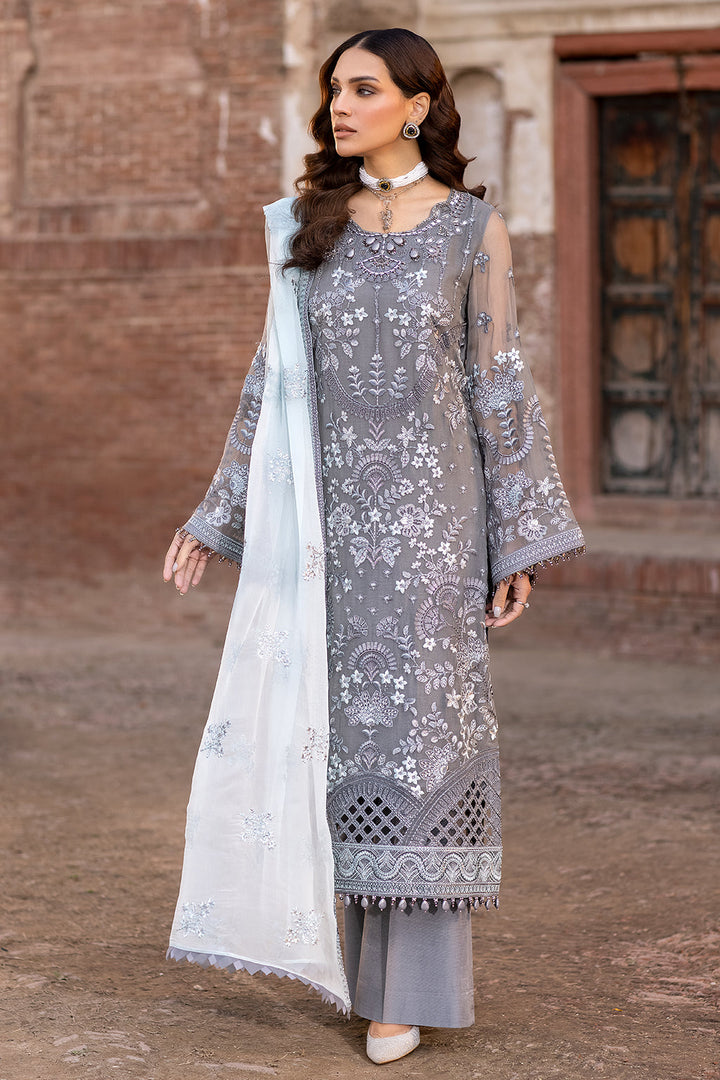 Flossie | Safeera Formals vol 13 | STORMY GREY (A) - Pakistani Clothes for women, in United Kingdom and United States