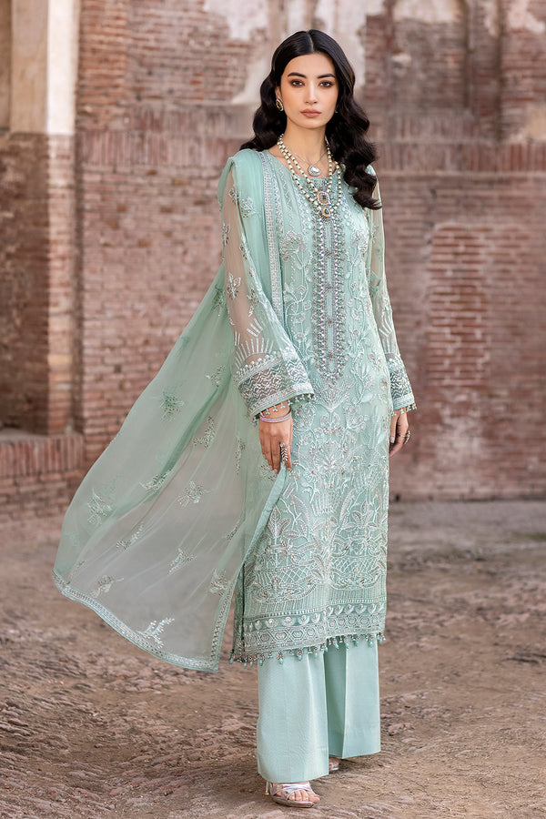 Flossie | Safeera Formals vol 13 | SNOW PEA (A) - Hoorain Designer Wear - Pakistani Ladies Branded Stitched Clothes in United Kingdom, United states, CA and Australia