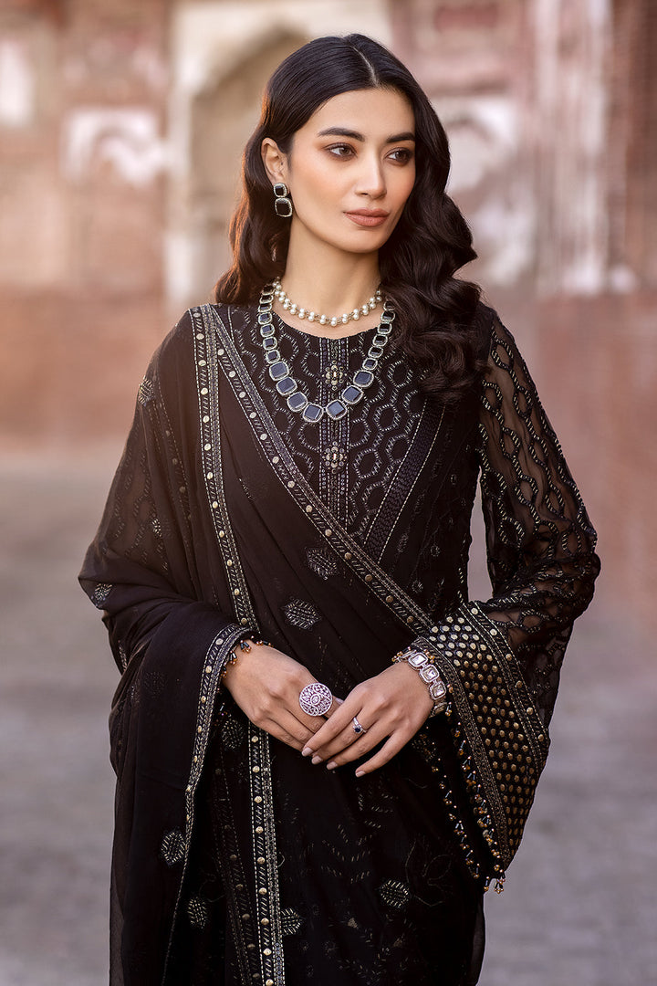 Flossie | Safeera Formals vol 13 | DARK VEIL - Hoorain Designer Wear - Pakistani Ladies Branded Stitched Clothes in United Kingdom, United states, CA and Australia