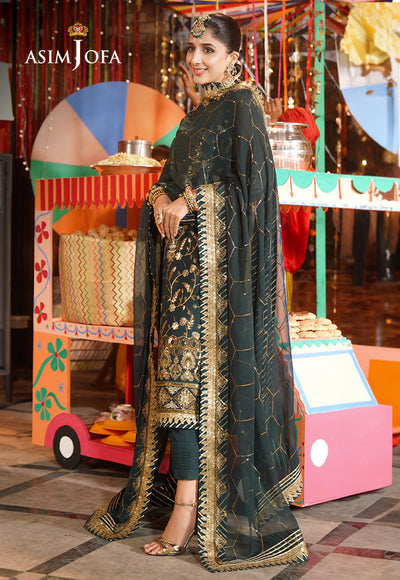 Asim Jofa | Chamak Damak Festive 24 | AJCD-18 - Hoorain Designer Wear - Pakistani Ladies Branded Stitched Clothes in United Kingdom, United states, CA and Australia