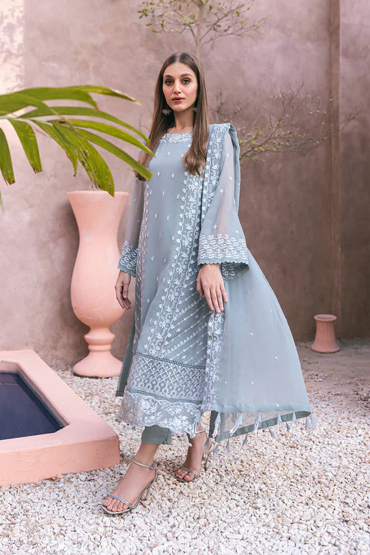 Azure | Embroidered Ensembles 3 Pcs | Frosted Fern - Pakistani Clothes for women, in United Kingdom and United States