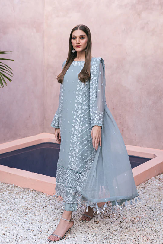 Azure | Embroidered Ensembles 3 Pcs | Frosted Fern - Pakistani Clothes for women, in United Kingdom and United States