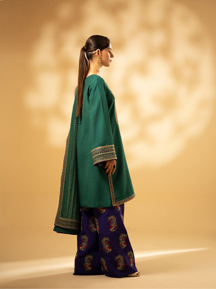 Fozia Khalid | Eid Edit 24 | Emerald Craftsmanship - Hoorain Designer Wear - Pakistani Ladies Branded Stitched Clothes in United Kingdom, United states, CA and Australia