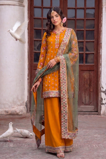 Charizma | Festive Pret | 3-PC Embroidered Raw Silk CMA-6-356