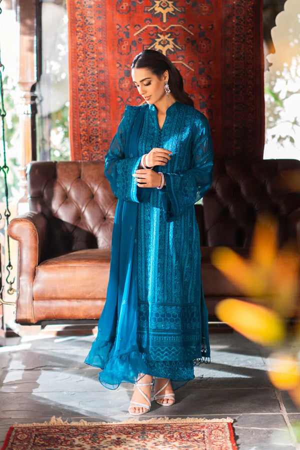 Azure | Embroidered Formals | Gilded Sea - Hoorain Designer Wear - Pakistani Ladies Branded Stitched Clothes in United Kingdom, United states, CA and Australia
