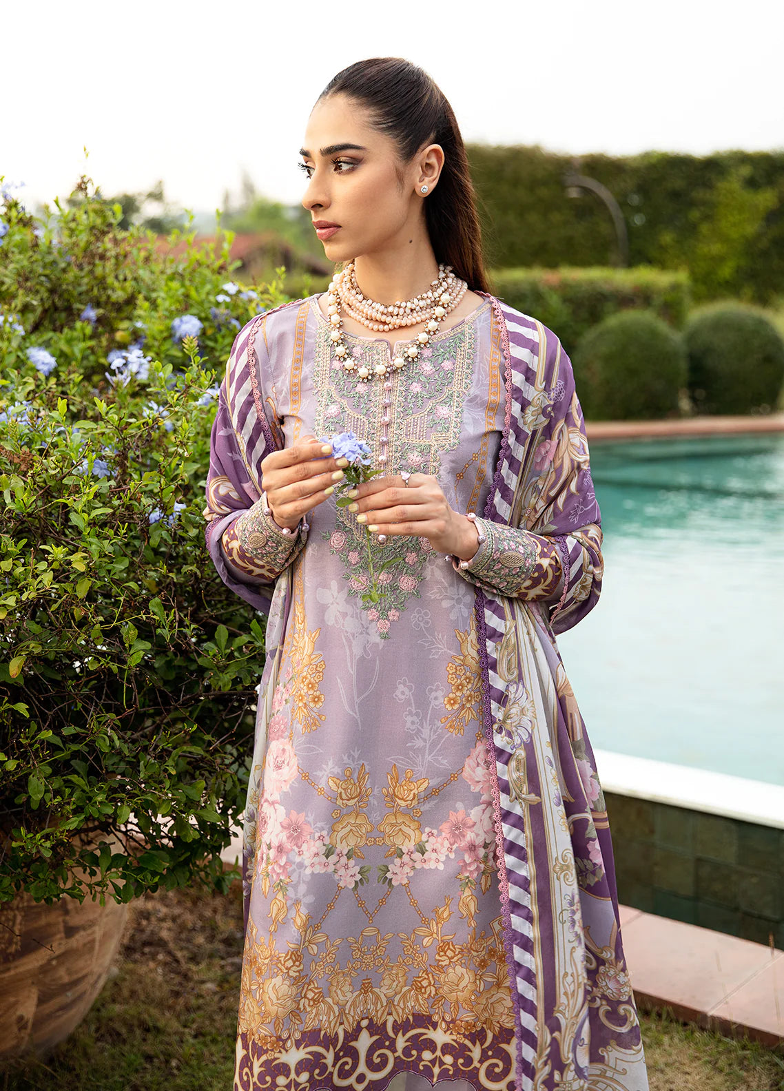 Gulaal | Springtime Ballet | LAVANDE (GL-L-24V1-05) - Pakistani Clothes for women, in United Kingdom and United States