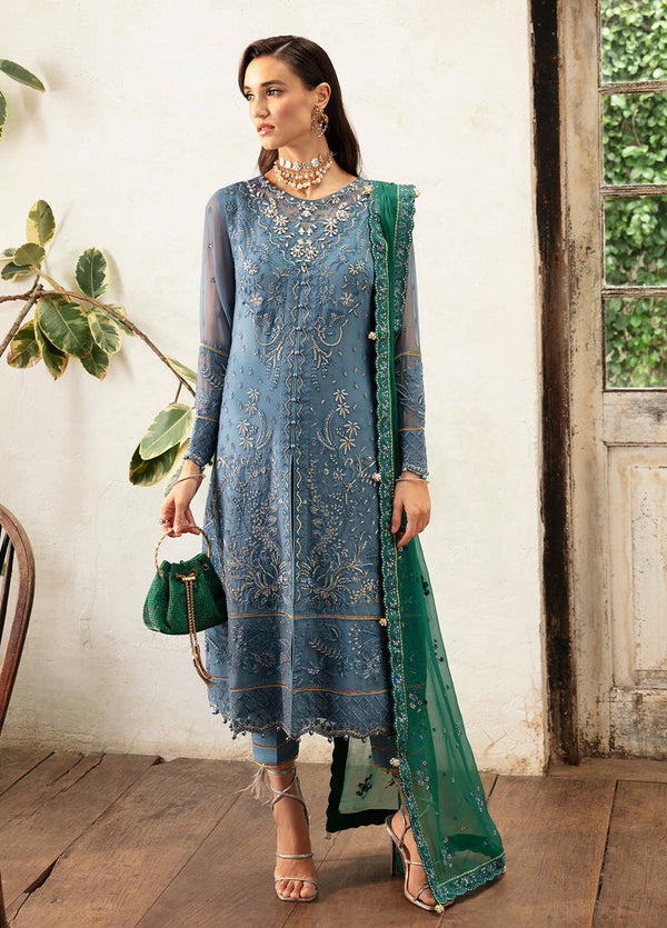 Gulaal | Embroidered Chiffon Eid Collection | HELIA - Hoorain Designer Wear - Pakistani Ladies Branded Stitched Clothes in United Kingdom, United states, CA and Australia