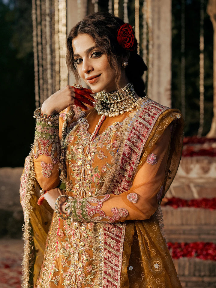 Maryam Hussain | Gulaab Wedding Formals 24 | Sandli - Hoorain Designer Wear - Pakistani Ladies Branded Stitched Clothes in United Kingdom, United states, CA and Australia