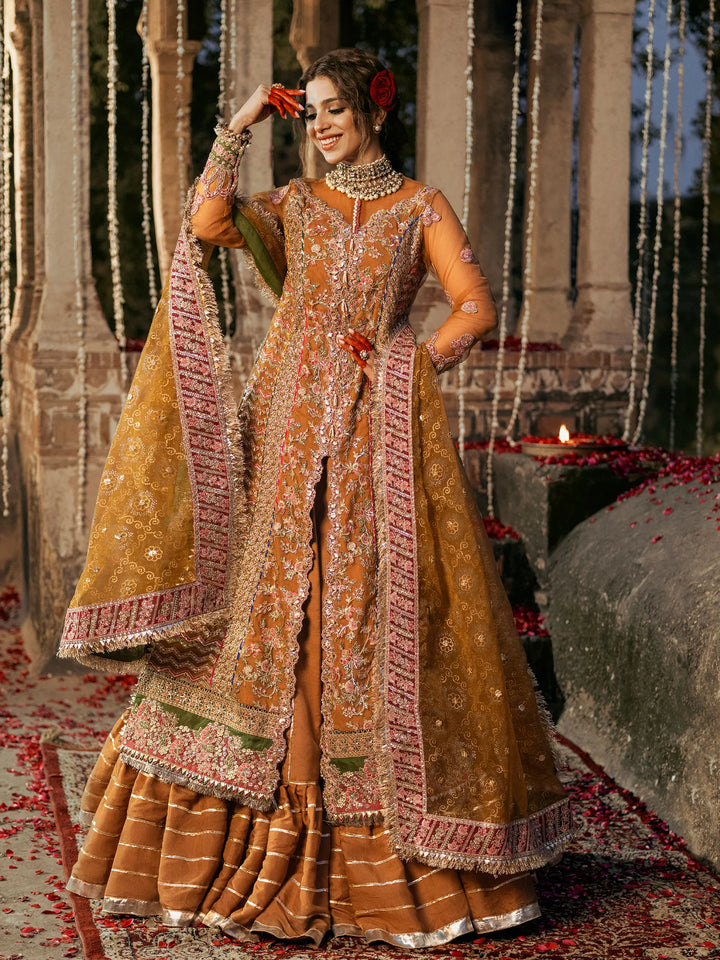 Maryam Hussain | Gulaab Wedding Formals 24 | Sandli - Hoorain Designer Wear - Pakistani Ladies Branded Stitched Clothes in United Kingdom, United states, CA and Australia