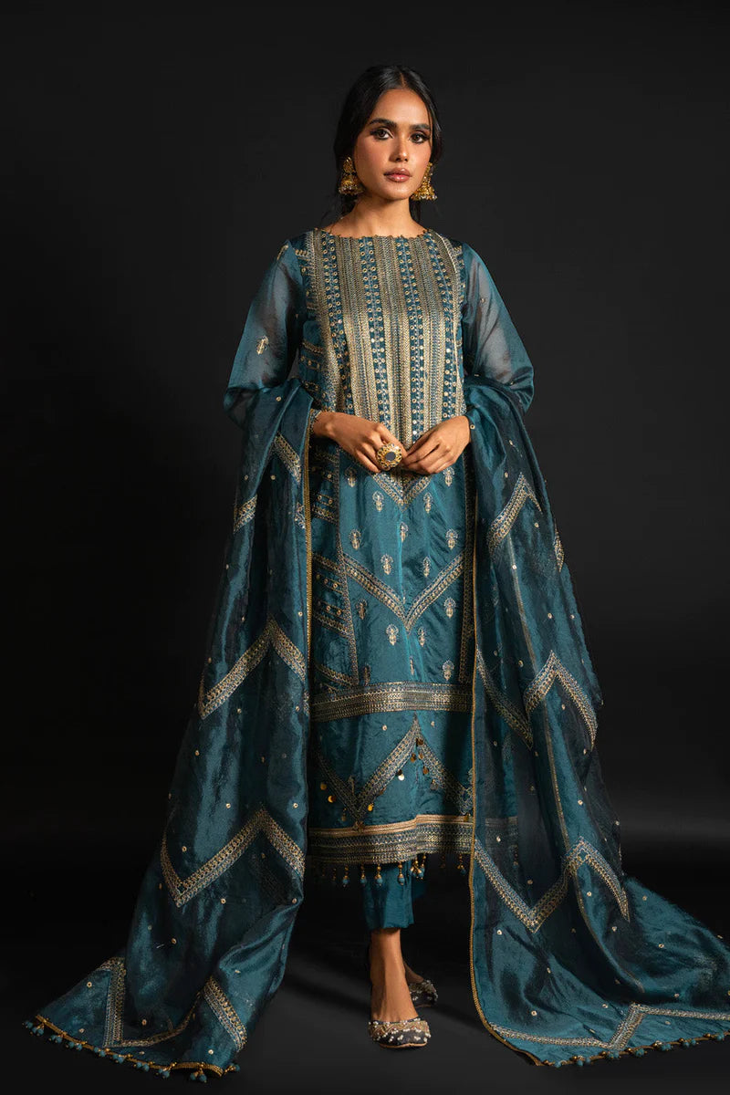 Alkaram | Heavy Formals 24 |  HF-01-24-Teal - Pakistani Clothes for women, in United Kingdom and United States