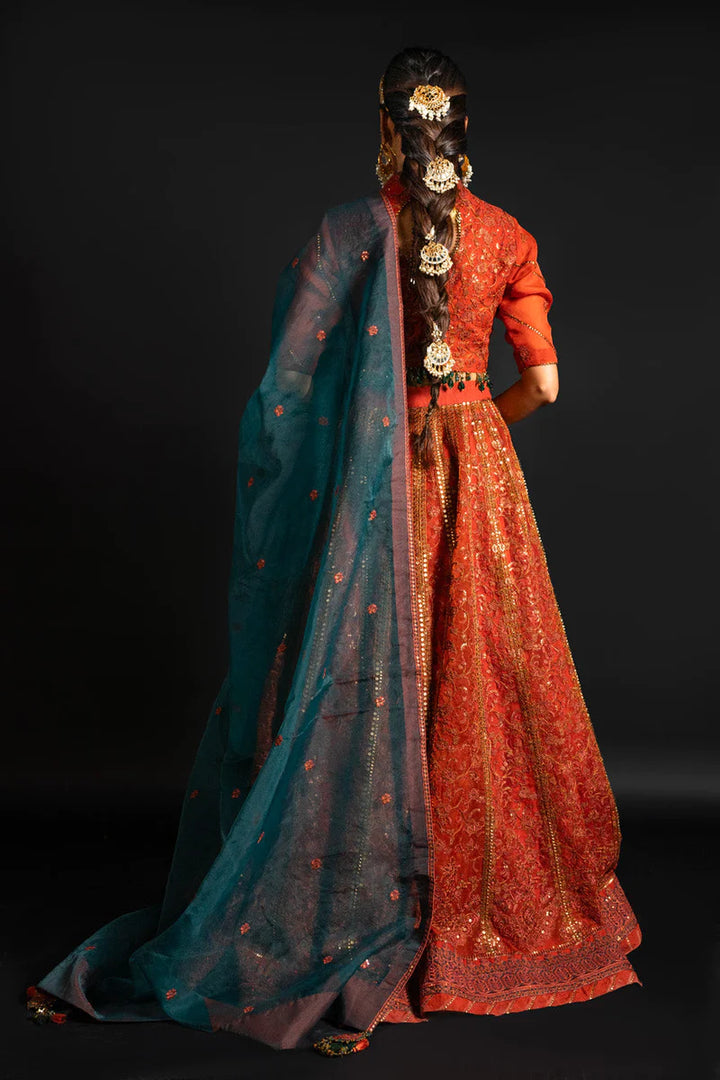 Alkaram | Heavy Formals 24 |  HF-04-24-Rust - Hoorain Designer Wear - Pakistani Ladies Branded Stitched Clothes in United Kingdom, United states, CA and Australia