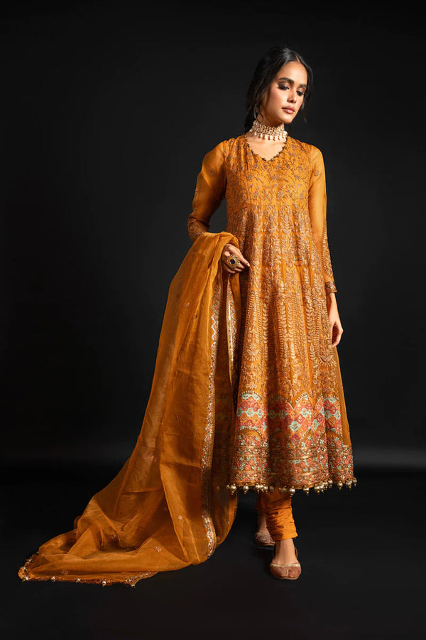 Alkaram | Heavy Formals 24 |  HF-05-24-Ochre - Hoorain Designer Wear - Pakistani Ladies Branded Stitched Clothes in United Kingdom, United states, CA and Australia
