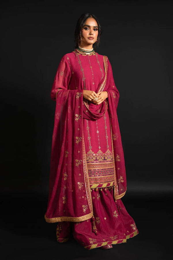 Alkaram | Heavy Formals 24 | HF-07-24-Fuchsia Pink - Hoorain Designer Wear - Pakistani Ladies Branded Stitched Clothes in United Kingdom, United states, CA and Australia