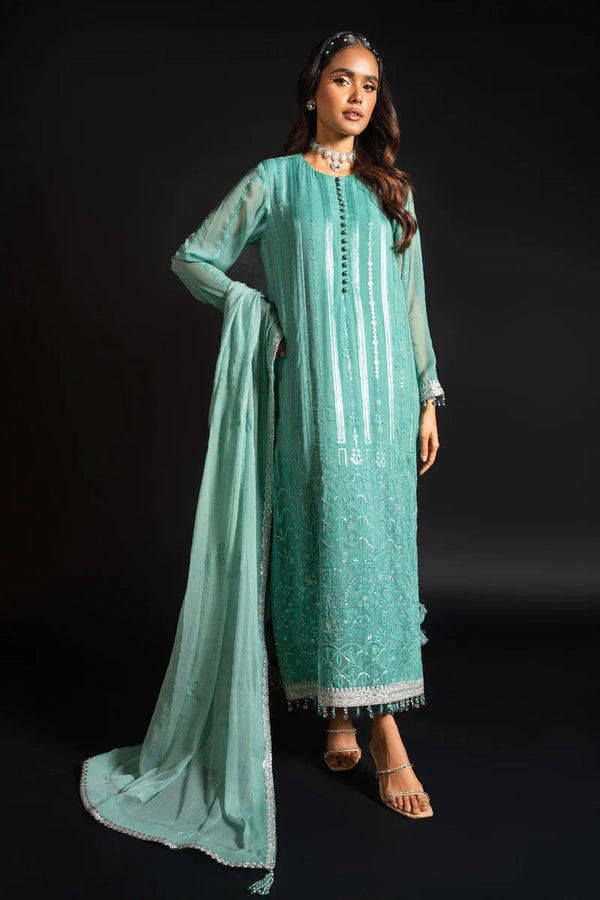 Alkaram | Heavy Formals 24 | HF-09-24-Green - Hoorain Designer Wear - Pakistani Ladies Branded Stitched Clothes in United Kingdom, United states, CA and Australia