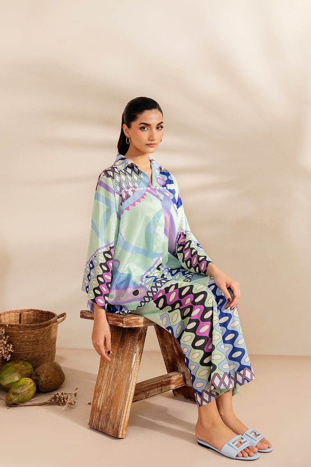 Saira Rizwan | Silk Coords 25 | PARADISE PRISM - SRSP-25-05