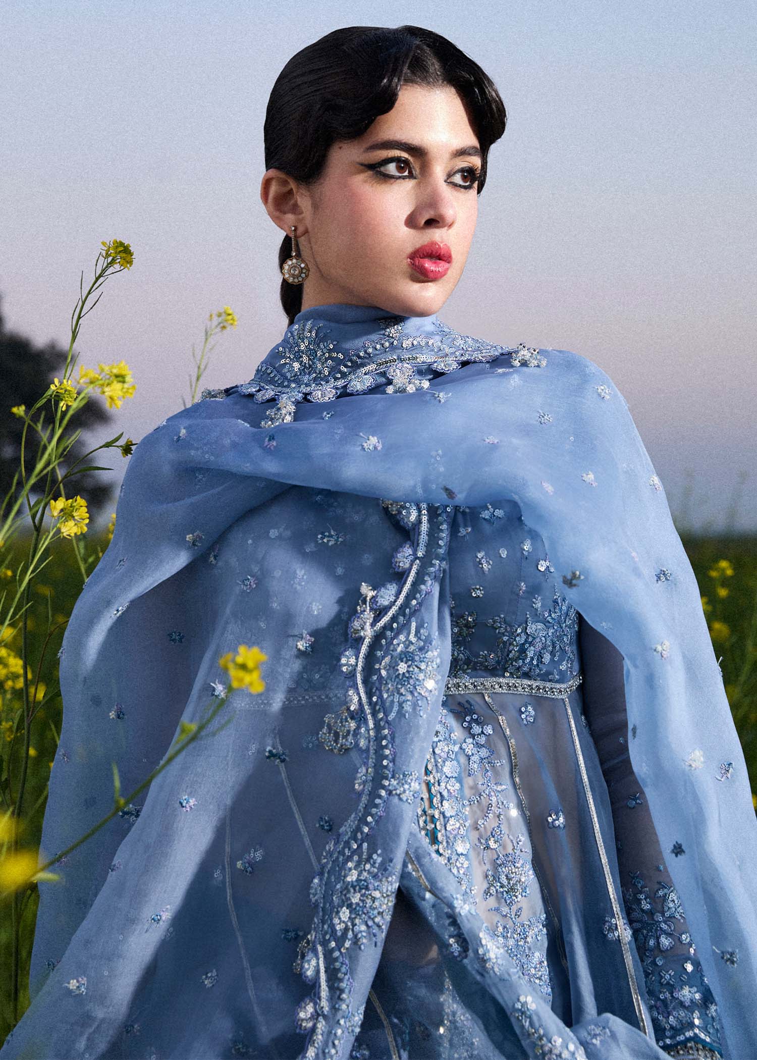 Hussain Rehar Darlings Festive 25 | Pakistani Festive Dresses UK  Tagged "Ice  Blue"  Hoorain Designer Wear