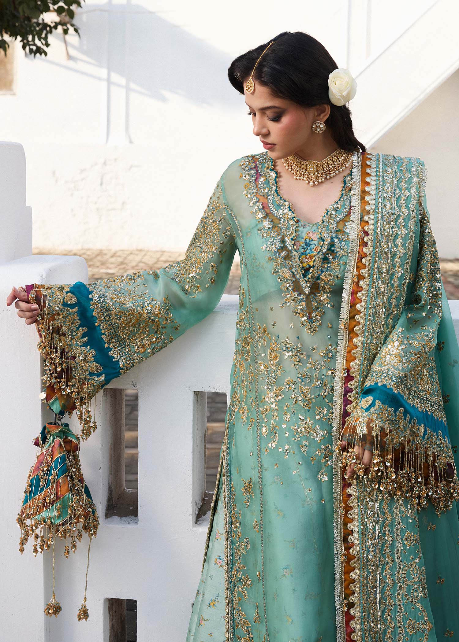 Hussain Rehar Darlings Festive 25 | Pakistani Festive Dresses UK  Tagged "Ice  Blue"  Hoorain Designer Wear