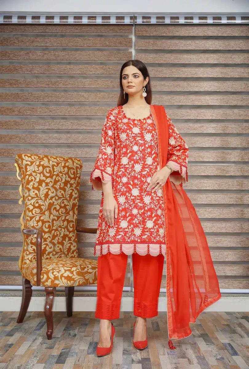 Hoorain Basics | Slub Winter 23 | HB-RED - Pakistani Clothes for women, in United Kingdom and United States