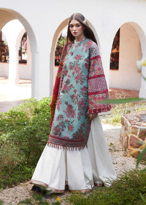 Hussain Rehar | Eid Luxury Lawn SS/24 | Floret - Hoorain Designer Wear - Pakistani Ladies Branded Stitched Clothes in United Kingdom, United states, CA and Australia