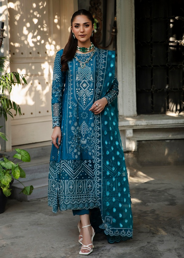 Maria Osama Khan | Rang e Noor Eid Edit | Neel Kamal - Hoorain Designer Wear - Pakistani Ladies Branded Stitched Clothes in United Kingdom, United states, CA and Australia