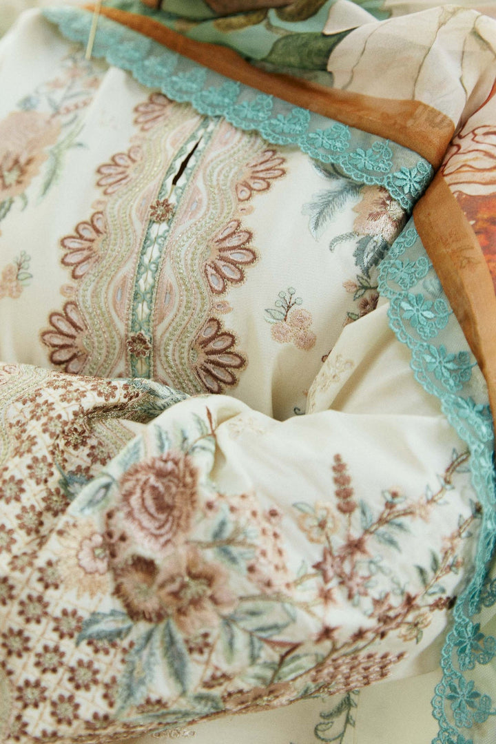 Zara Shahjahan | Coco Lawn Eid Edit 24 | IVORY-D10 - Hoorain Designer Wear - Pakistani Ladies Branded Stitched Clothes in United Kingdom, United states, CA and Australia