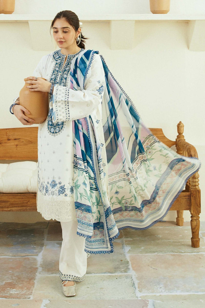 Zara Shahjahan | Coco Lawn Eid Edit 24 | IVORY-D4 - Pakistani Clothes for women, in United Kingdom and United States