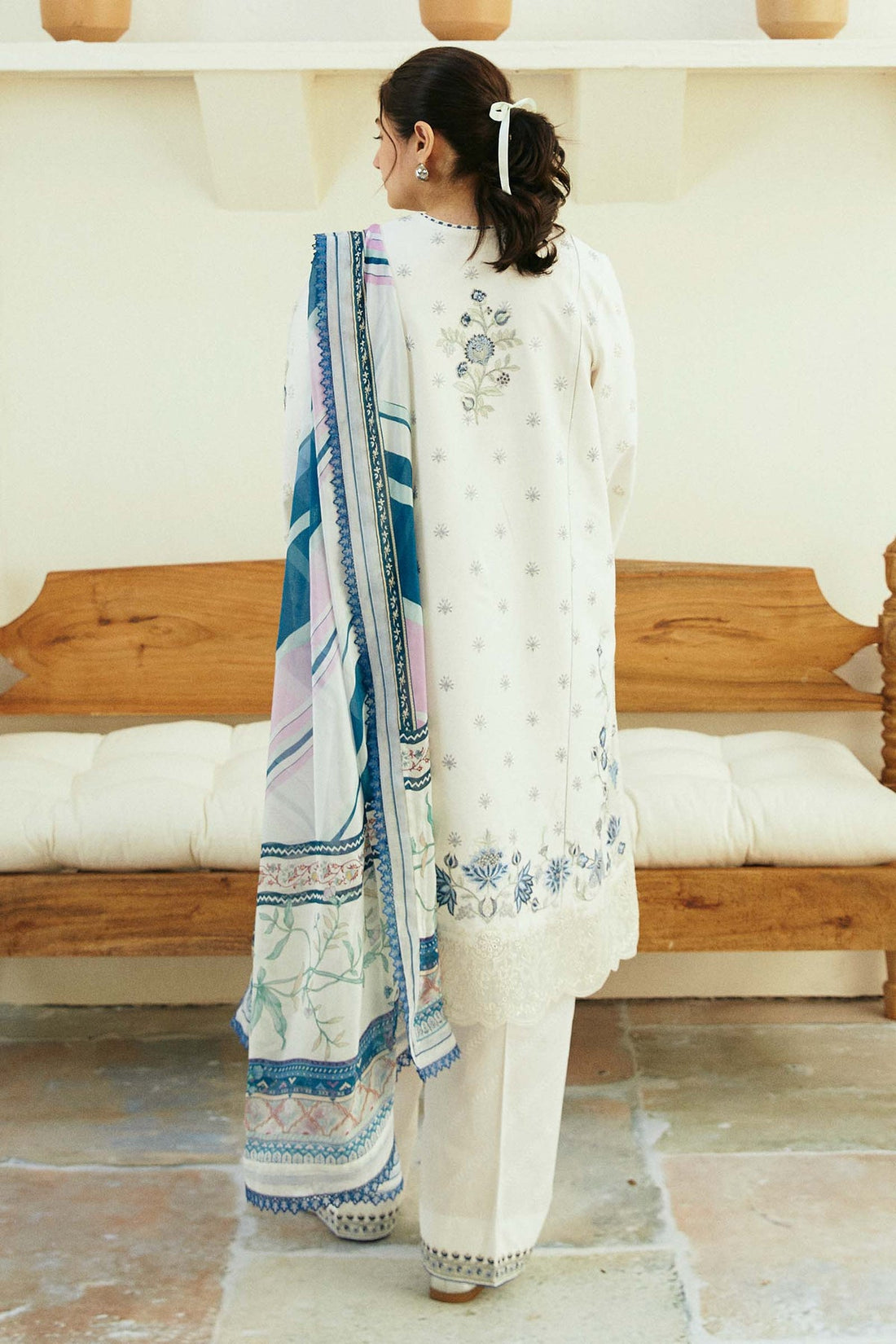 Zara Shahjahan | Coco Lawn Eid Edit 24 | IVORY-D4 - Pakistani Clothes for women, in United Kingdom and United States