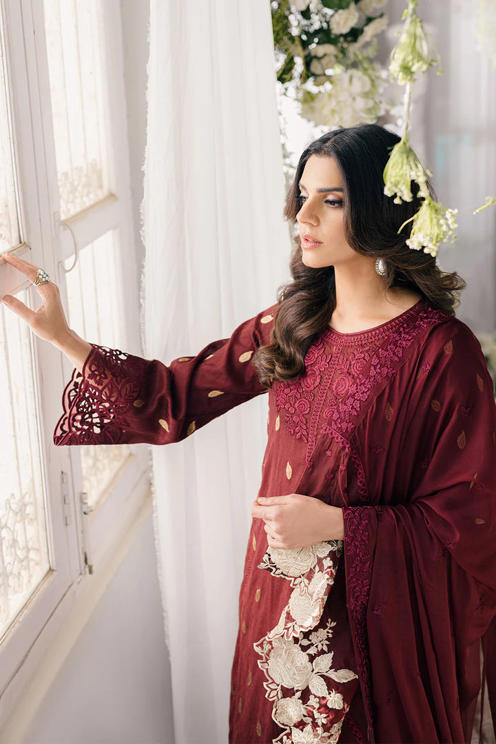 Azure | Ensembles Embroidered Formals | Imperial Wine - Hoorain Designer Wear - Pakistani Ladies Branded Stitched Clothes in United Kingdom, United states, CA and Australia