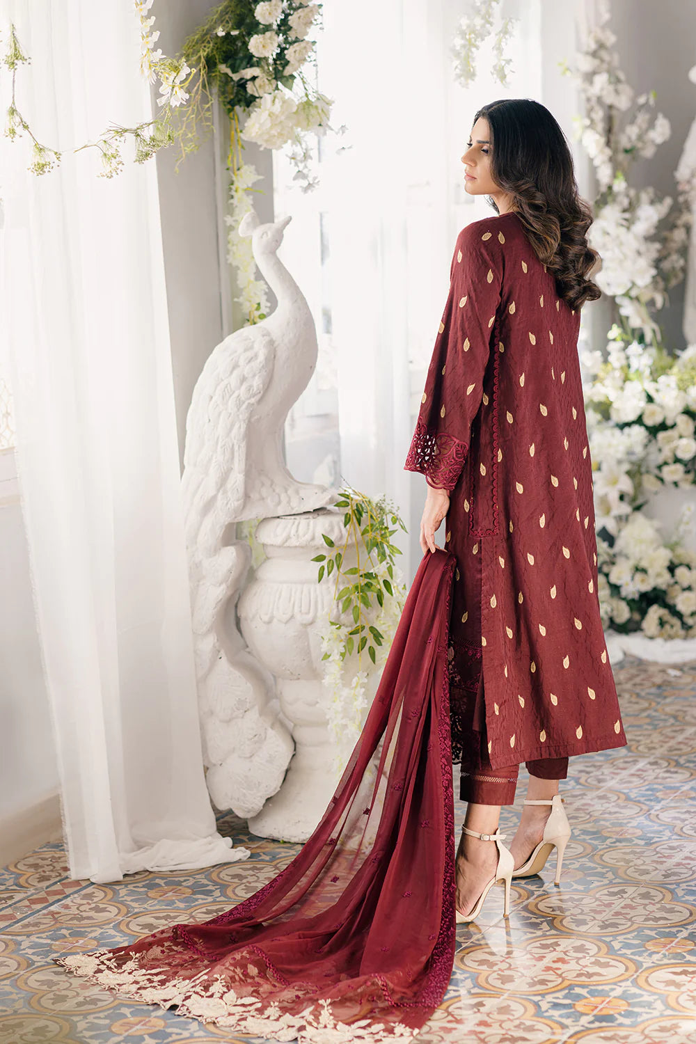 Azure | Ensembles Embroidered Formals | Imperial Wine - Pakistani Clothes for women, in United Kingdom and United States