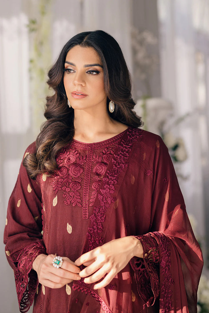 Azure | Ensembles Embroidered Formals | Imperial Wine - Hoorain Designer Wear - Pakistani Ladies Branded Stitched Clothes in United Kingdom, United states, CA and Australia