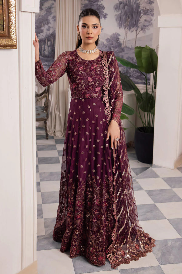 Iznik | Chinnon Chiffon | CC-37 AIDA - Hoorain Designer Wear - Pakistani Ladies Branded Stitched Clothes in United Kingdom, United states, CA and Australia