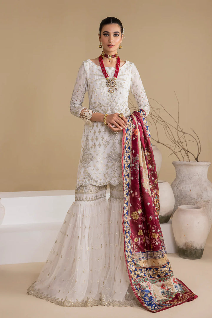 Iznik | Chinnon Chiffon | CC-24 BIANCA - Hoorain Designer Wear - Pakistani Ladies Branded Stitched Clothes in United Kingdom, United states, CA and Australia