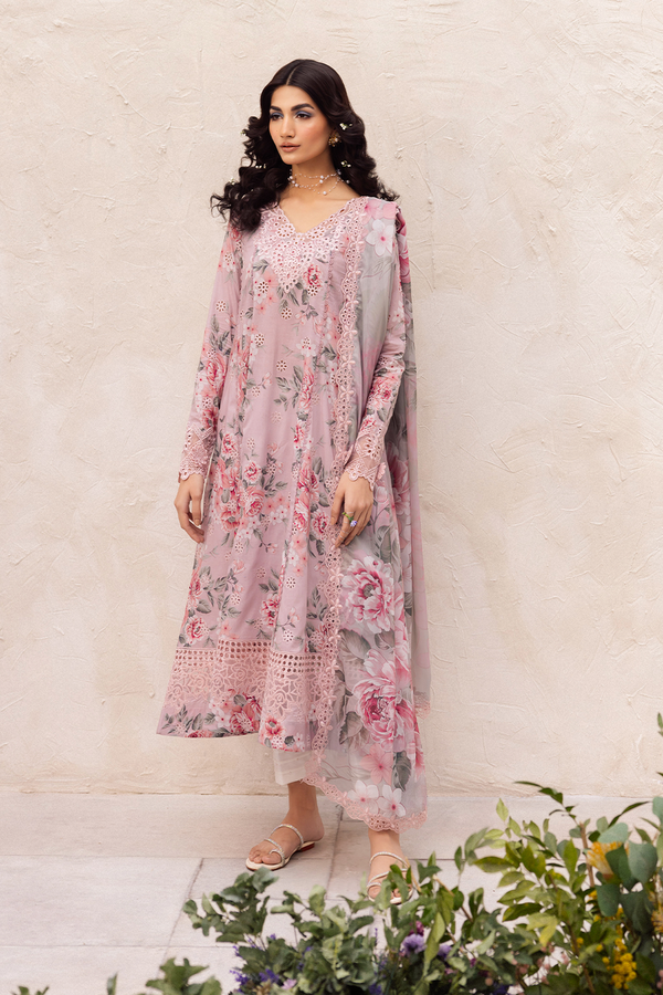 Iznik | Dahlia Embroidered Lawn | DL-09 - Hoorain Designer Wear - Pakistani Ladies Branded Stitched Clothes in United Kingdom, United states, CA and Australia