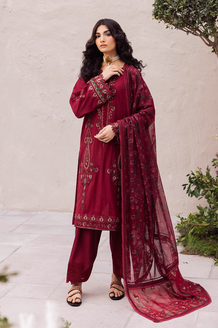 Iznik | Dahlia Embroidered Lawn | DL-01 - Hoorain Designer Wear - Pakistani Ladies Branded Stitched Clothes in United Kingdom, United states, CA and Australia