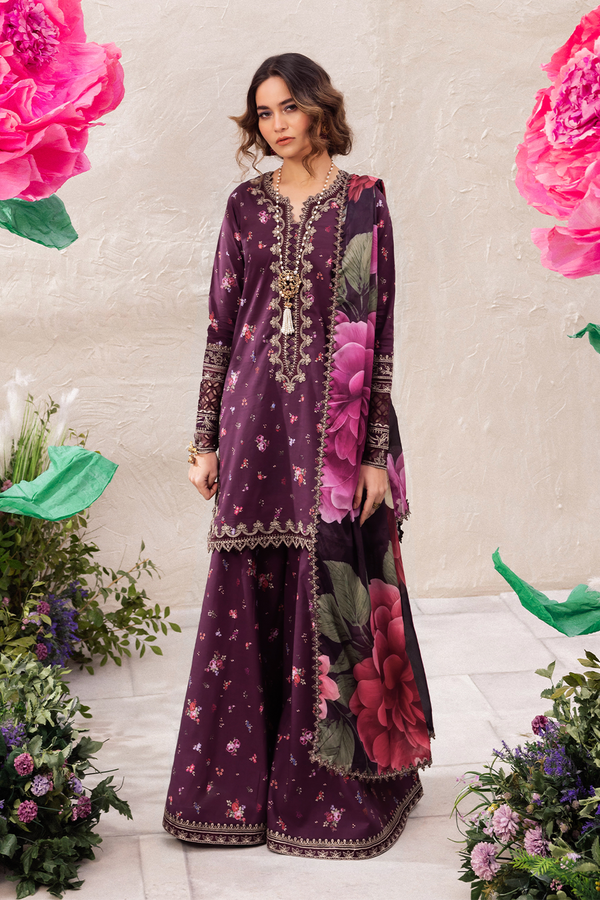 Iznik | Dahlia Embroidered Lawn | DL-06 - Hoorain Designer Wear - Pakistani Ladies Branded Stitched Clothes in United Kingdom, United states, CA and Australia