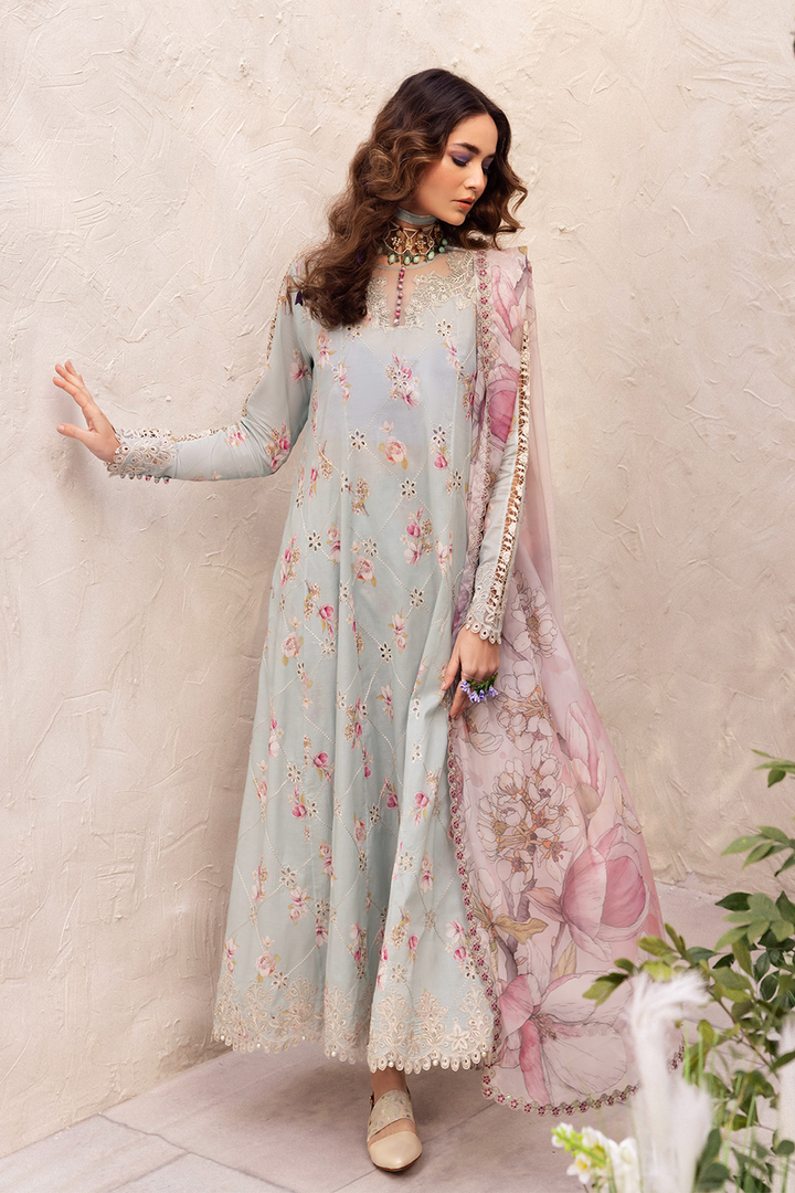 Iznik | Dahlia Embroidered Lawn | DL-10 - Hoorain Designer Wear - Pakistani Ladies Branded Stitched Clothes in United Kingdom, United states, CA and Australia