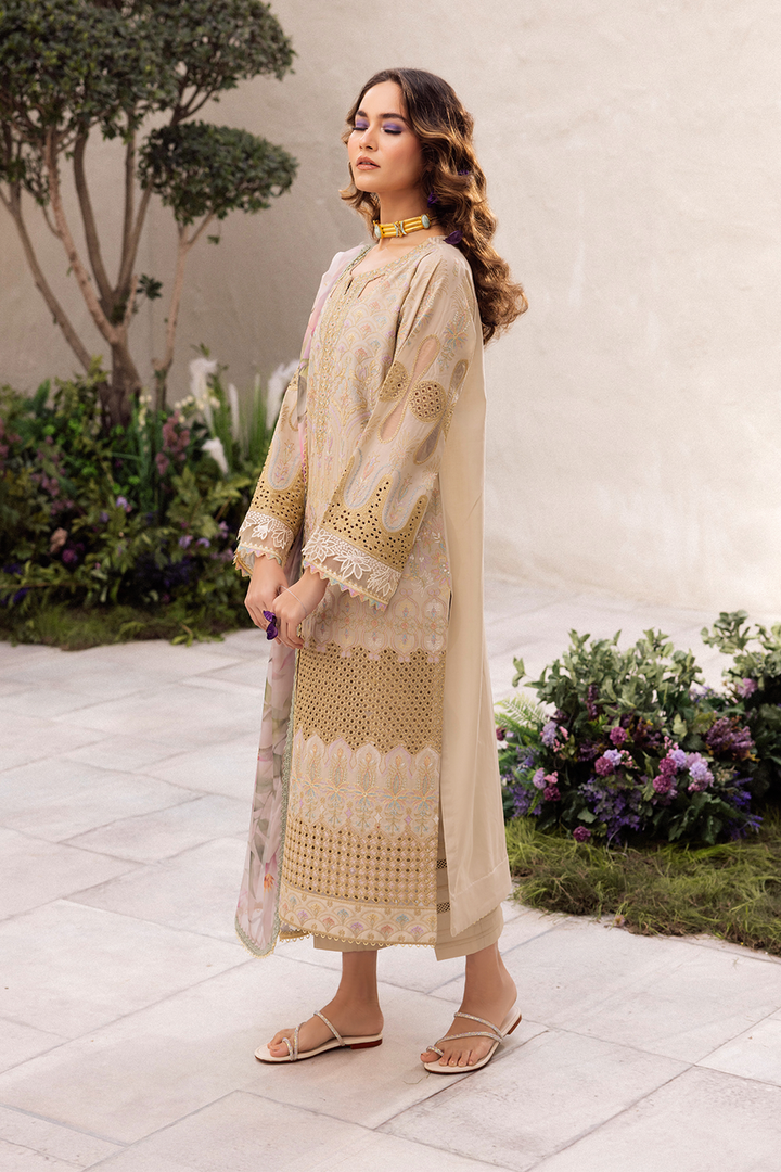Iznik | Dahlia Embroidered Lawn | DL-03 - Hoorain Designer Wear - Pakistani Ladies Branded Stitched Clothes in United Kingdom, United states, CA and Australia