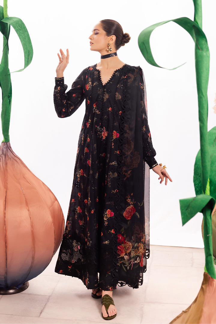 Iznik | Dahlia Embroidered Lawn | DL-08 - Hoorain Designer Wear - Pakistani Ladies Branded Stitched Clothes in United Kingdom, United states, CA and Australia