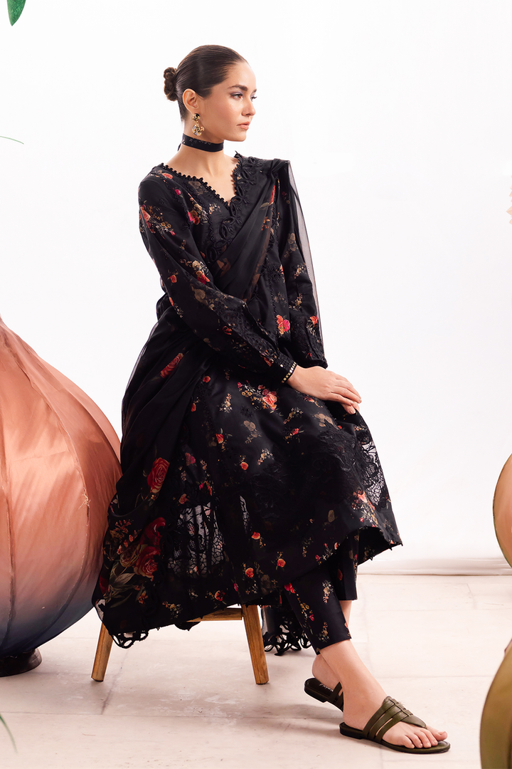 Iznik | Dahlia Embroidered Lawn | DL-08 - Hoorain Designer Wear - Pakistani Ladies Branded Stitched Clothes in United Kingdom, United states, CA and Australia
