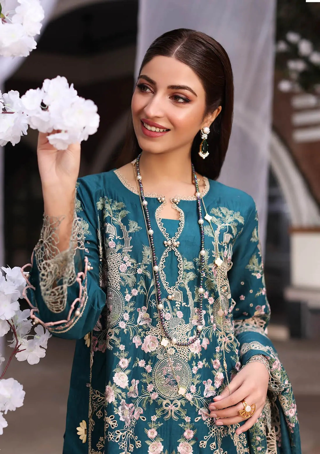 Kahf Premium | Festive Lawn 24 | KFL-09A BANO - Pakistani Clothes for women, in United Kingdom and United States