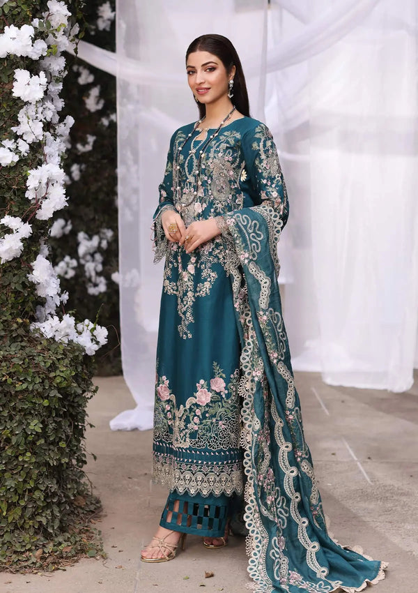 Kahf Premium | Festive Lawn 24 | KFL-09A BANO - Hoorain Designer Wear - Pakistani Ladies Branded Stitched Clothes in United Kingdom, United states, CA and Australia