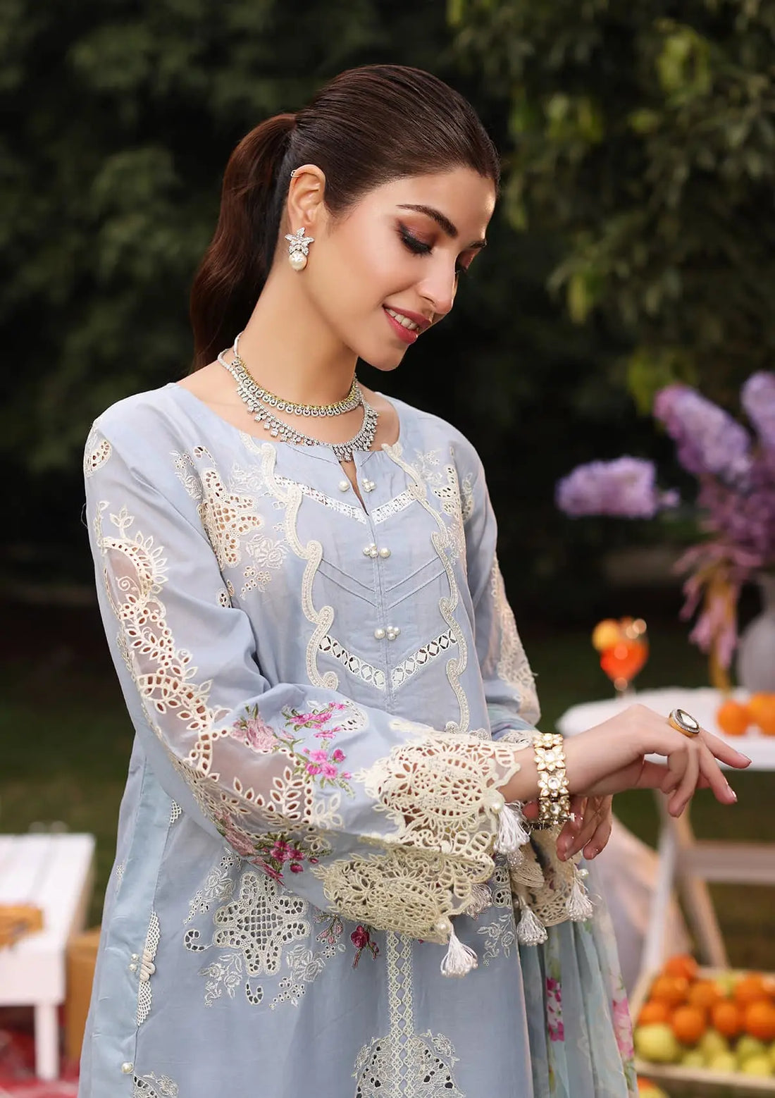 Kahf Premium | Festive Lawn 24 | KFL-08A FIRUZE - Pakistani Clothes for women, in United Kingdom and United States