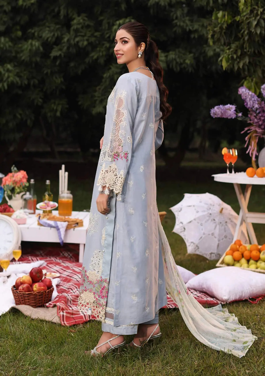 Kahf Premium | Festive Lawn 24 | KFL-08A FIRUZE - Pakistani Clothes for women, in United Kingdom and United States