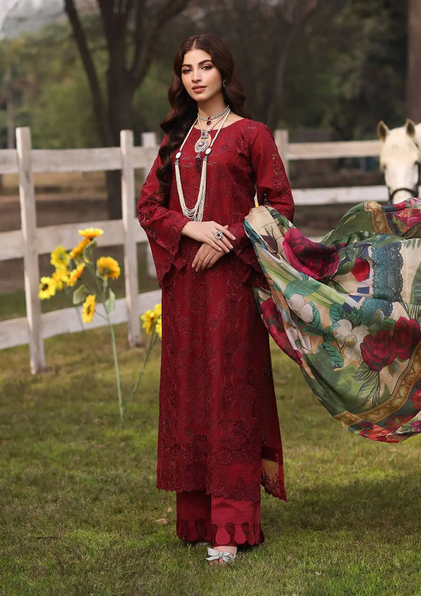 Kahf Premium | Festive Lawn 24 | KFL-02 ALORA - Hoorain Designer Wear - Pakistani Ladies Branded Stitched Clothes in United Kingdom, United states, CA and Australia