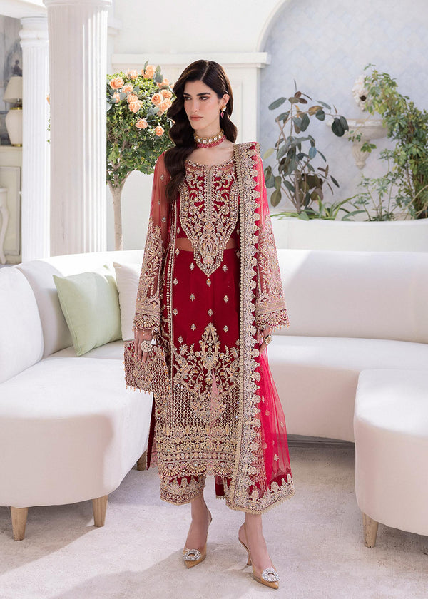 Kanwal Malik | Mirha Wedding Formals | Crimson - Hoorain Designer Wear - Pakistani Ladies Branded Stitched Clothes in United Kingdom, United states, CA and Australia