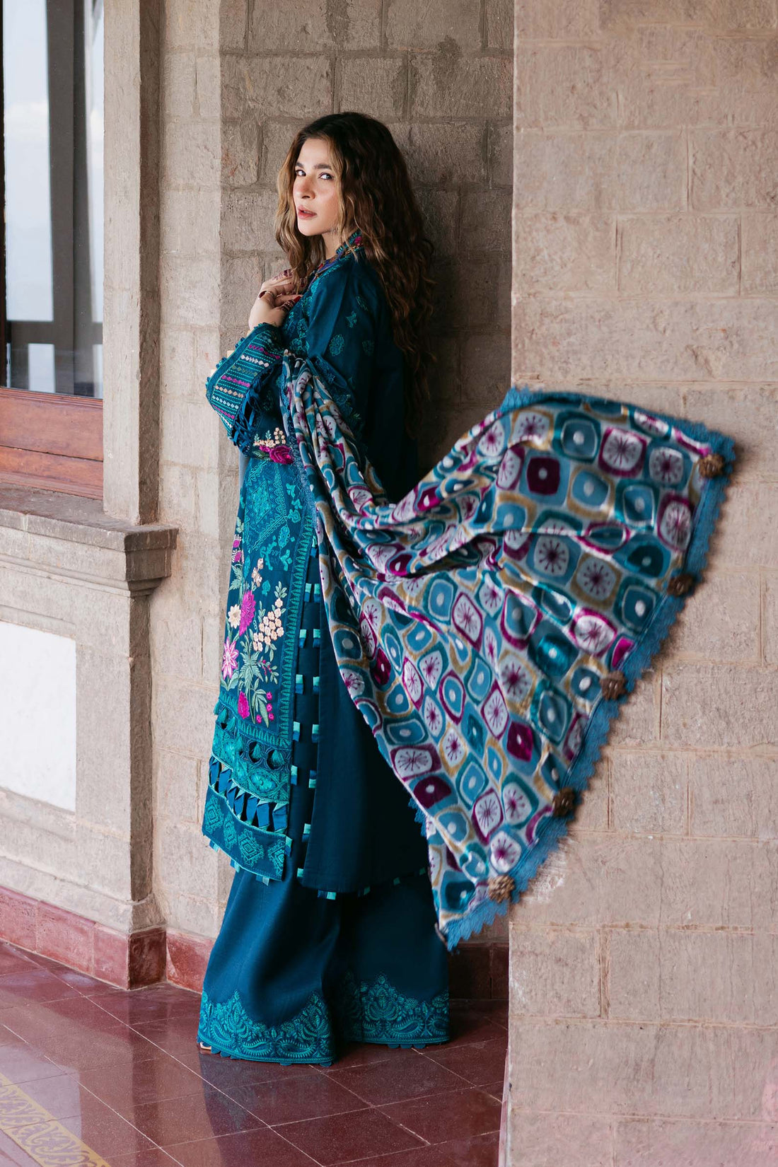 Maryam Hussain | Winter Shawl 2024 |  Opal